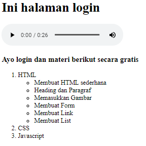 Cara menambahkan Video dan Musik di HTML