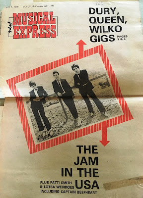 Front cover of the NME featuring The Jam from 1978