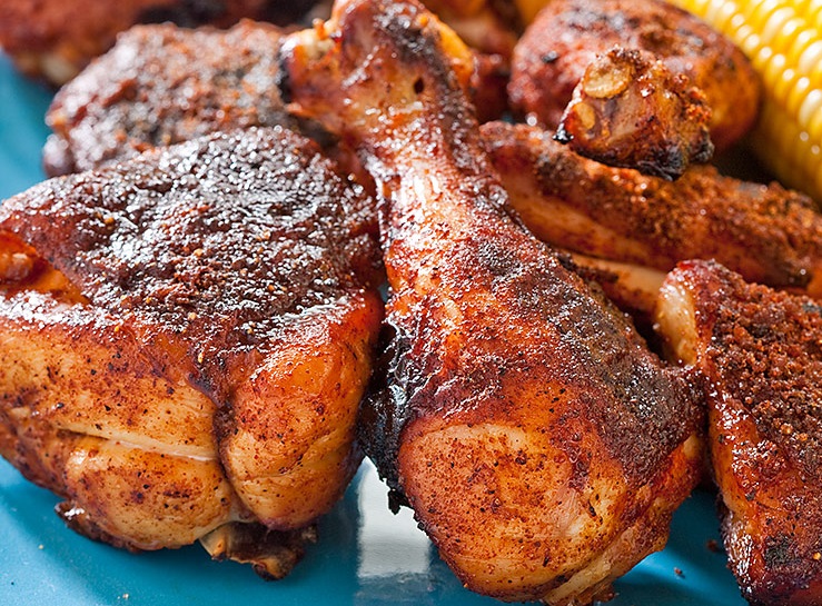 Chicken Barbecued Dry Rubbed Recipe Cooking Signature