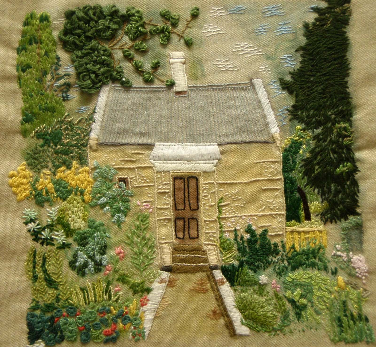 Dance in my garden exquisite embroidery at the Hobart Botanical Gardens