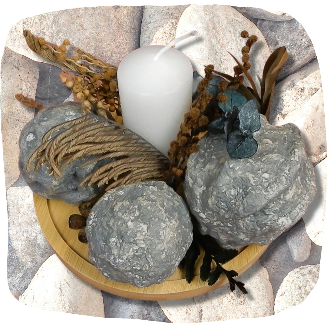 El Taller de Ire: Cómo hacer bolas decorativas imitando piedra, Piedras  para decorar