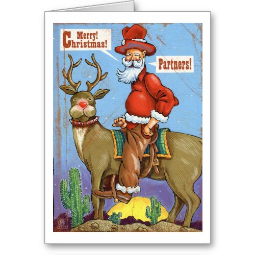 Western Santa | Merry Christmas | Greeting Card