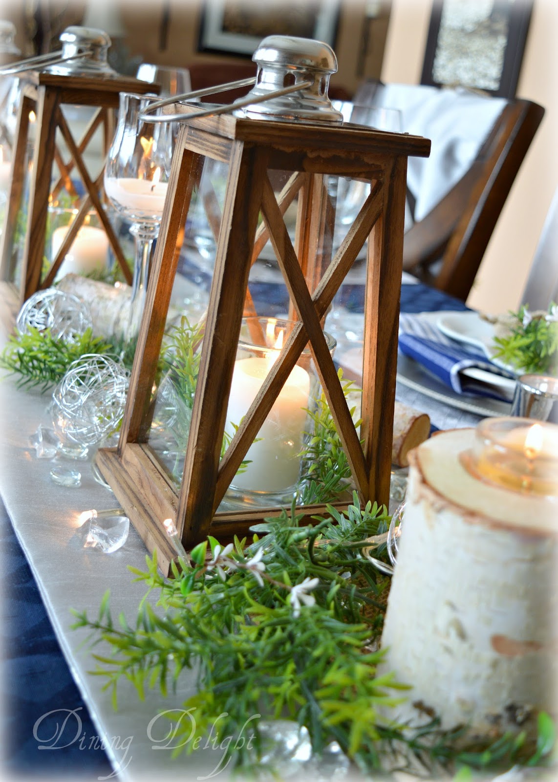 Dining Delight Rustic Blue & Gray Tablescape