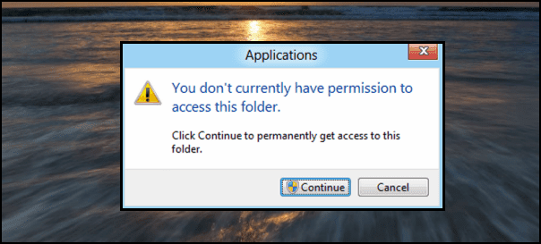 حل مشكلة You Don T Currently Have Permission To Access This Folder