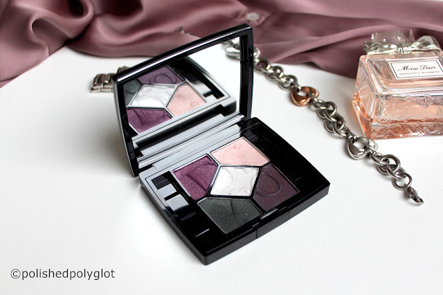 Sophisticated grey and mauve makeup look