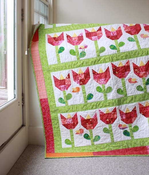 Quilt Patchwork TulipsPattern PDF