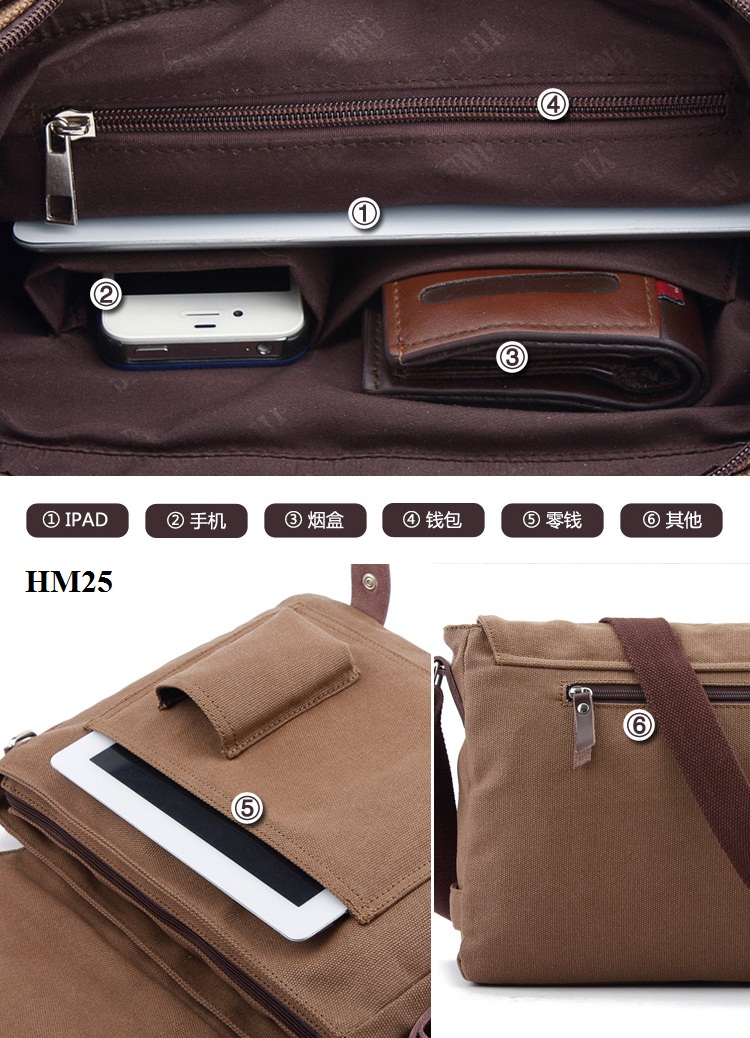 My Favor: HM25 Men Casual Shoulder Bag /Travel Bag /Messenger Bag