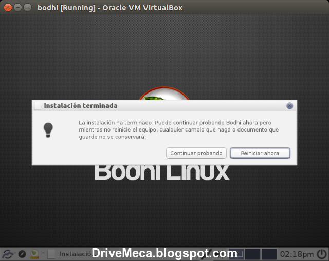 DriveMeca instalando Bodhi Linux paso a paso