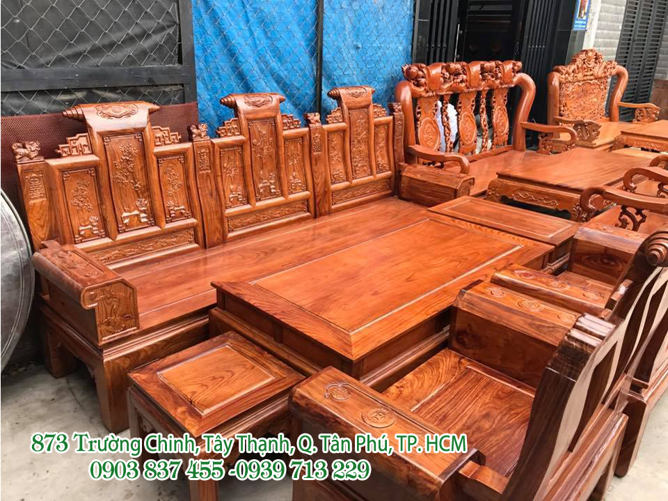 Bộ bàn nghế ÂU Á CUỐN THƯ - tay hộp