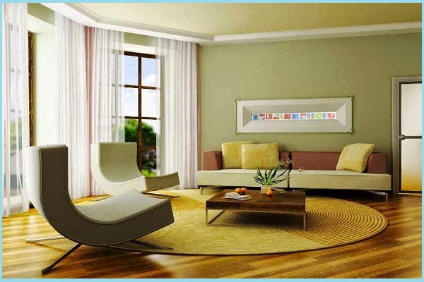 simple wall painting designs for living room