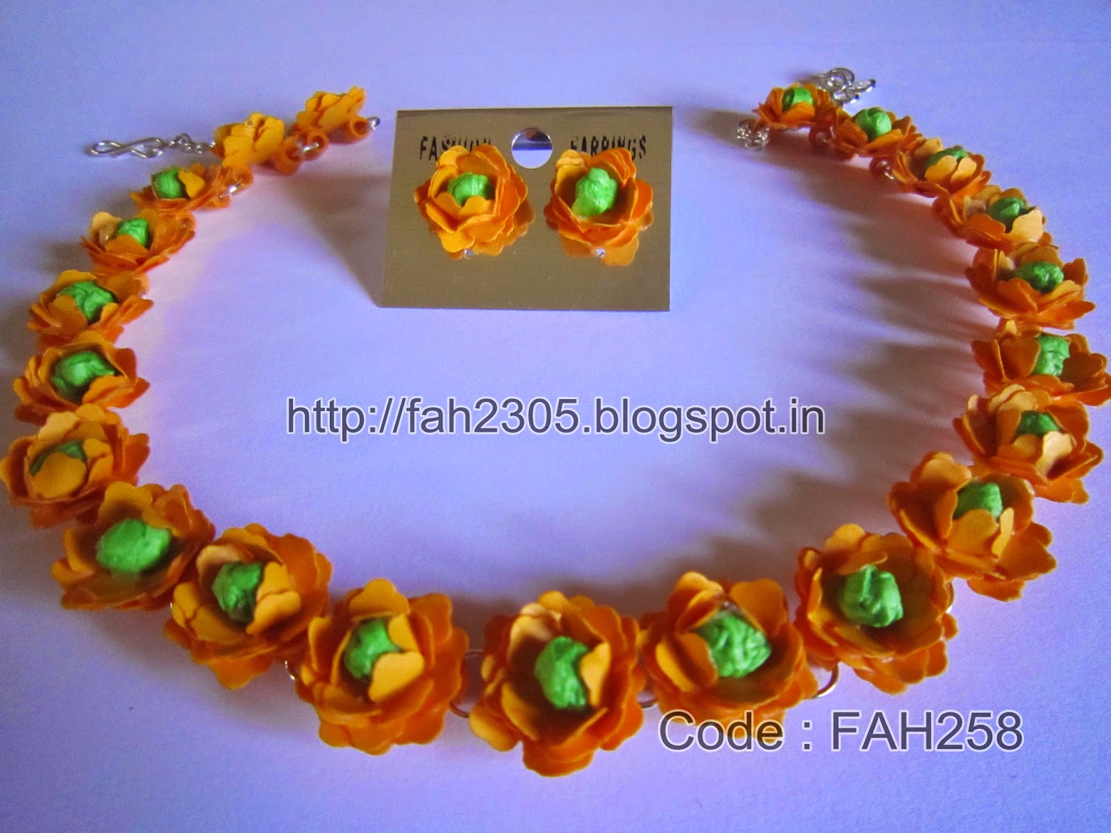 Fah Creations Paper Flower Punch Jewelry Set