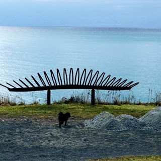 Sculpture PASSAGE by Marlene Hilton Moore honouring artist Doris McCarthy below the Scarborough Bluffs in Toronto Ontario Canada