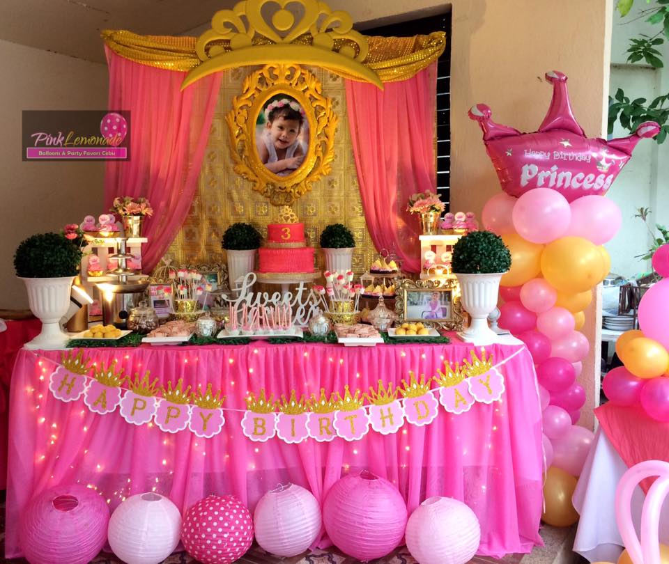 Pink Lemonade Balloons And Party Favors Cebu Royal Princess Themed