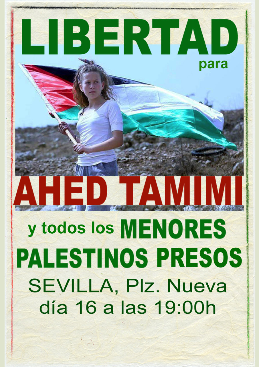 CONCENTRACIÓN: LIBERTAD para AHED TAMIMI y todos los MENORES PALESTINOS PRESOS