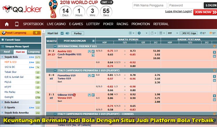 Keuntungan Judi Bola dengan Platform Situs Judi Bola Terbaik - QQJoker