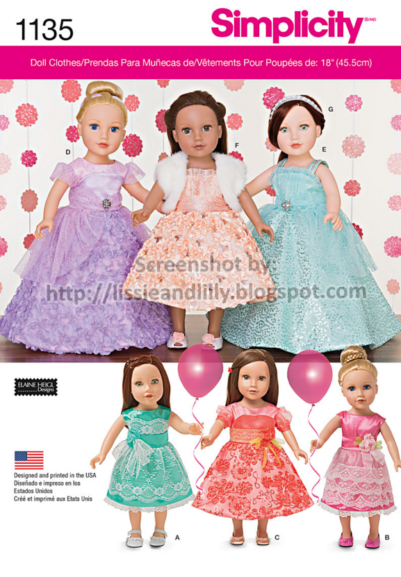 Lissie & Lilly Simplicity Patterns on Sale at JoAnn for 1