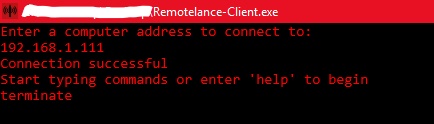 Windows RemoteLance Console Terminate Command