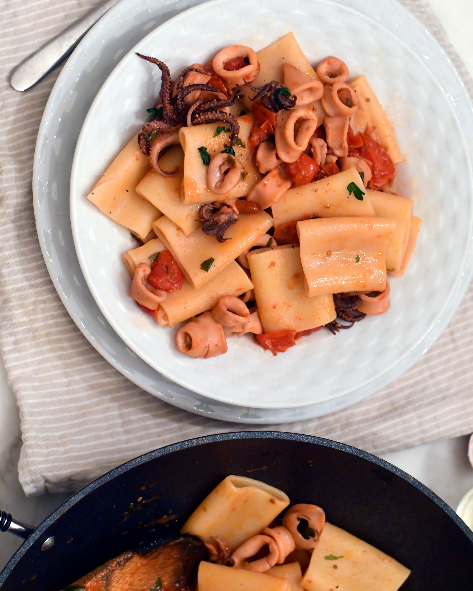 Cooking with Manuela: Authentic Italian Pasta with Calamari Sauce