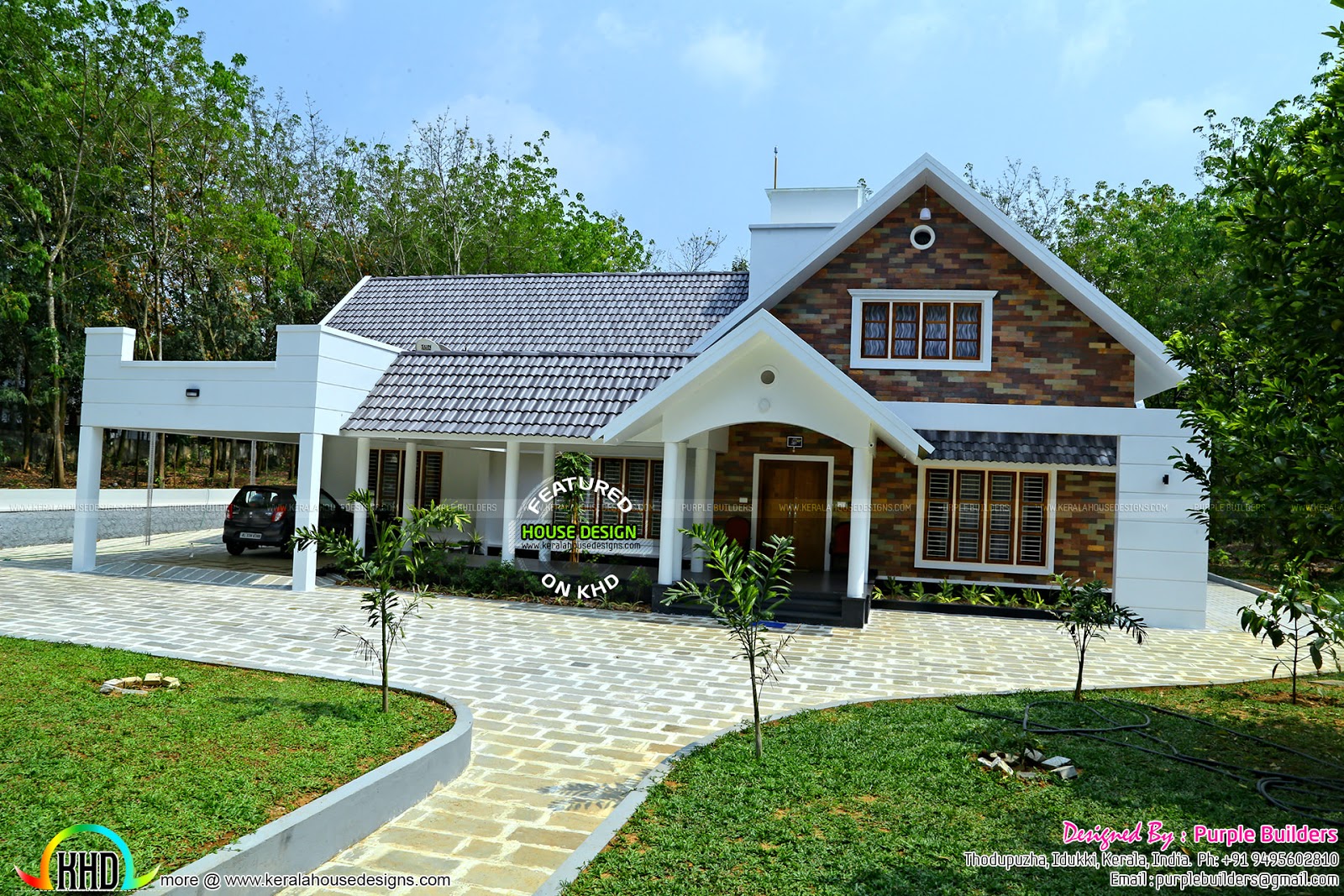 Work completed house photograph Kerala Home Design and Floor Plans