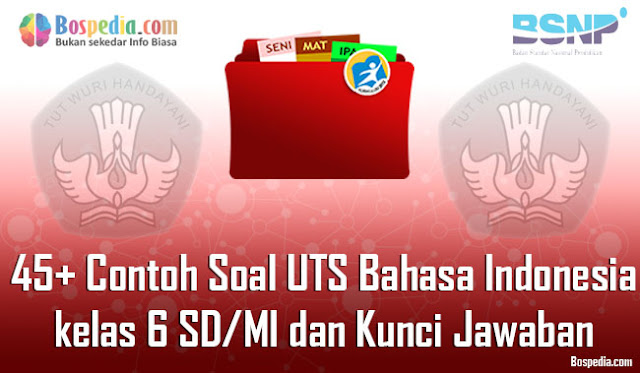 45+ Contoh Soal UTS Bahasa Indonesia kelas 6 SD/MI dan Kunci Jawaban