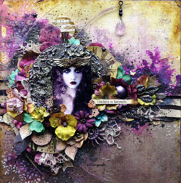 Mixed Media Place: Fairy tale layout by Juliya