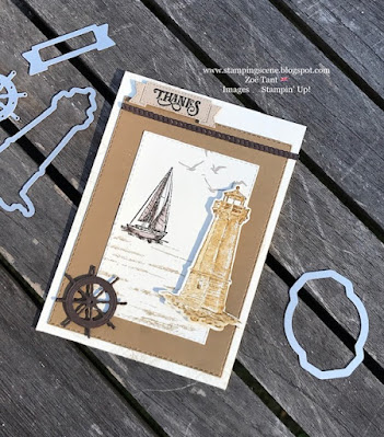 Stampin Up male card using Sailing Home stamps and Sail Away dies with Zoe Tant UK demo