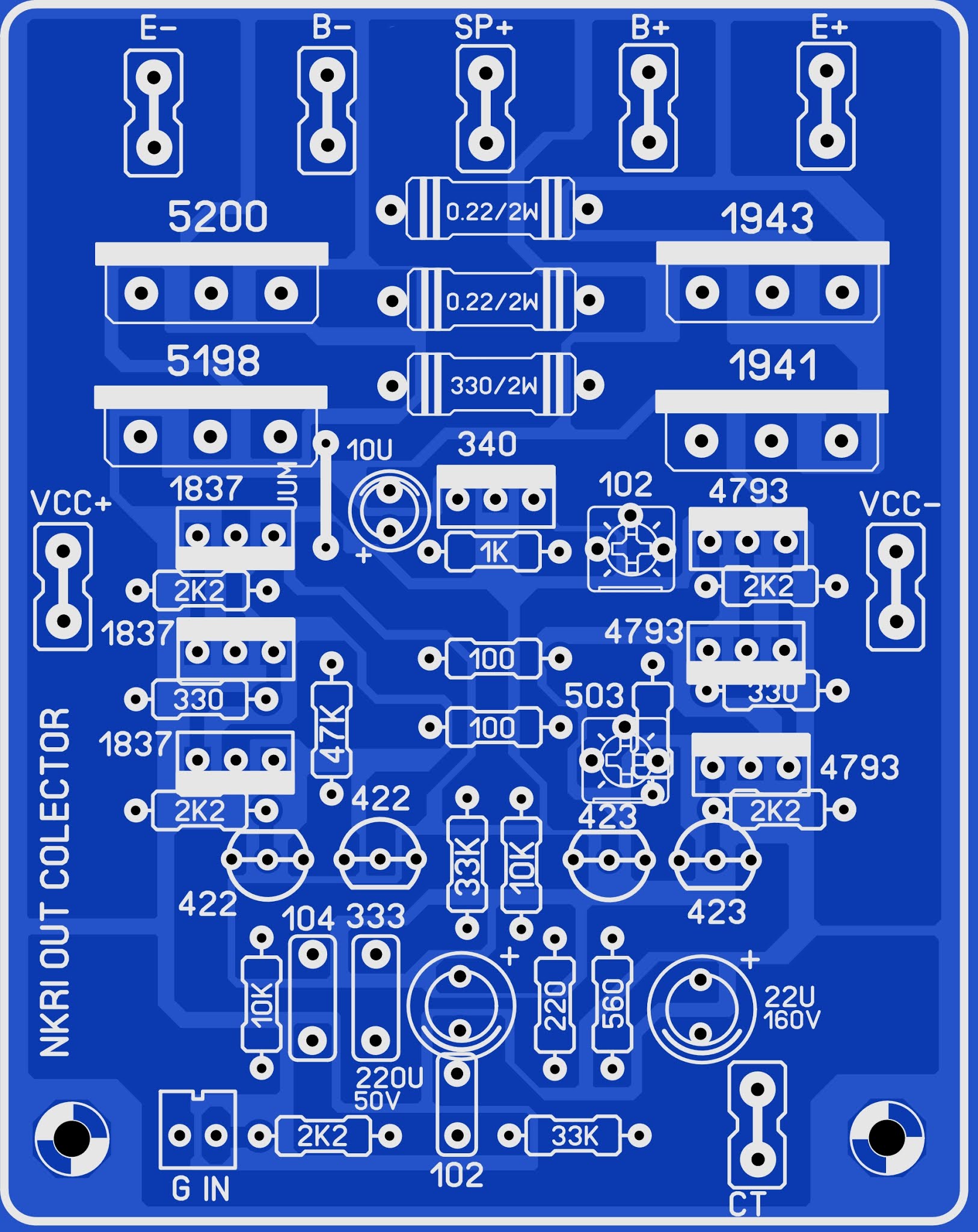 PCB NKRI DRIVER POWER AMPLIFIRE OUT COLECTOR – BLOGKAMARKU