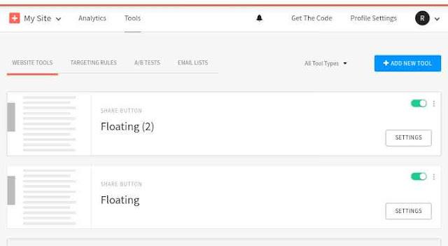 Floating share button 