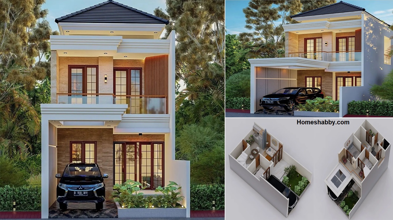 Desain Rumah 2 Lantai Ukuran 6x11 M dengan Bukaan Besar yang Menjadi