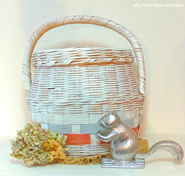 Upcycled vintage farmhouse basket