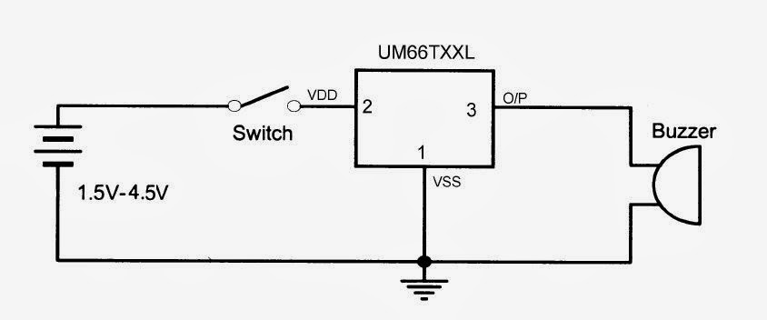 electronics tutorials: UM66 BASED MELODIOUS SOUND GENERATOR