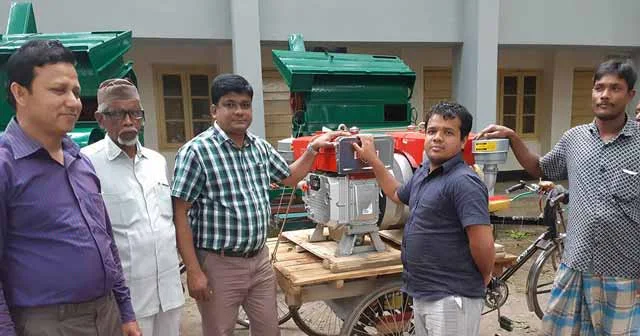 Distribution of rice and threshing mill in Bakshiganj for agriculturalization