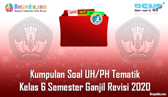 Kumpulan Soal UH/PH Tematik Kelas 6 Semester Ganjil Revisi 2020