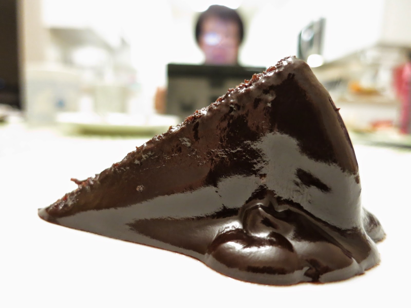 pieces of m Trader Joe's Dark Chocolate Ganache Cake! [FOOD]