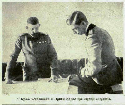 King Ferdinand and Prince Carol studying the operations
