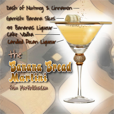 Banana Bread Martini Cocktail Recipe with Ingredients