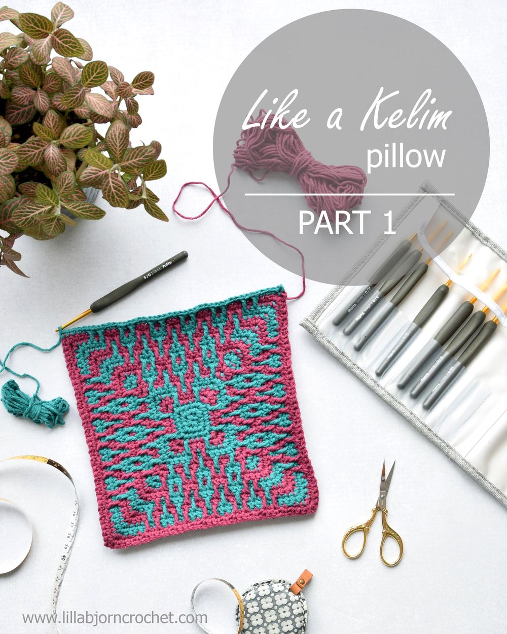 Like A Kelim Pillow Mosaic Crochet Pattern Part 1 Lillabjörn S Crochet World