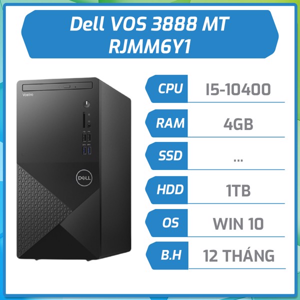 Máy bộ Dell VOS 3888 MT i5-10400/4GD4/1TB/W10SL RJMM6Y1