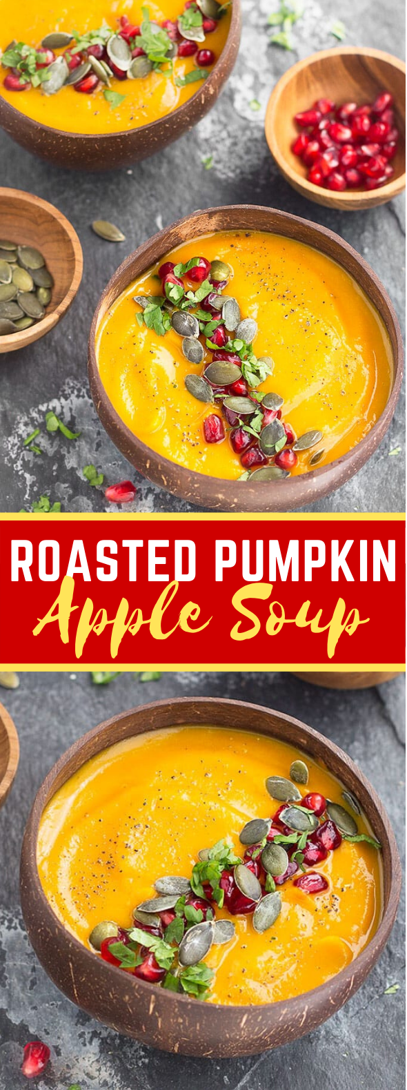 ROASTED PUMPKIN APPLE SOUP #vegan #dairyfree ROASTED PUMPKIN APPLE SOUP #vegan #dairyfree
