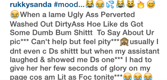 The Gossip Madam: You Dirty Ugly Hoe… Rukky Sanda Lashes Out At Fan Who ...