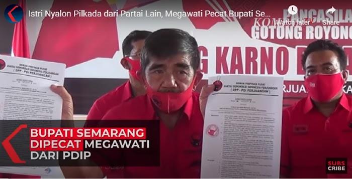 Istri Nyalon Pilkada dari Partai Lain, Megawati Pecat Bupati Semarang dan Anaknya dari PDIP