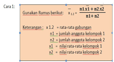 Rumus mencari Gabungan rata2 ~ Matematika Dasar