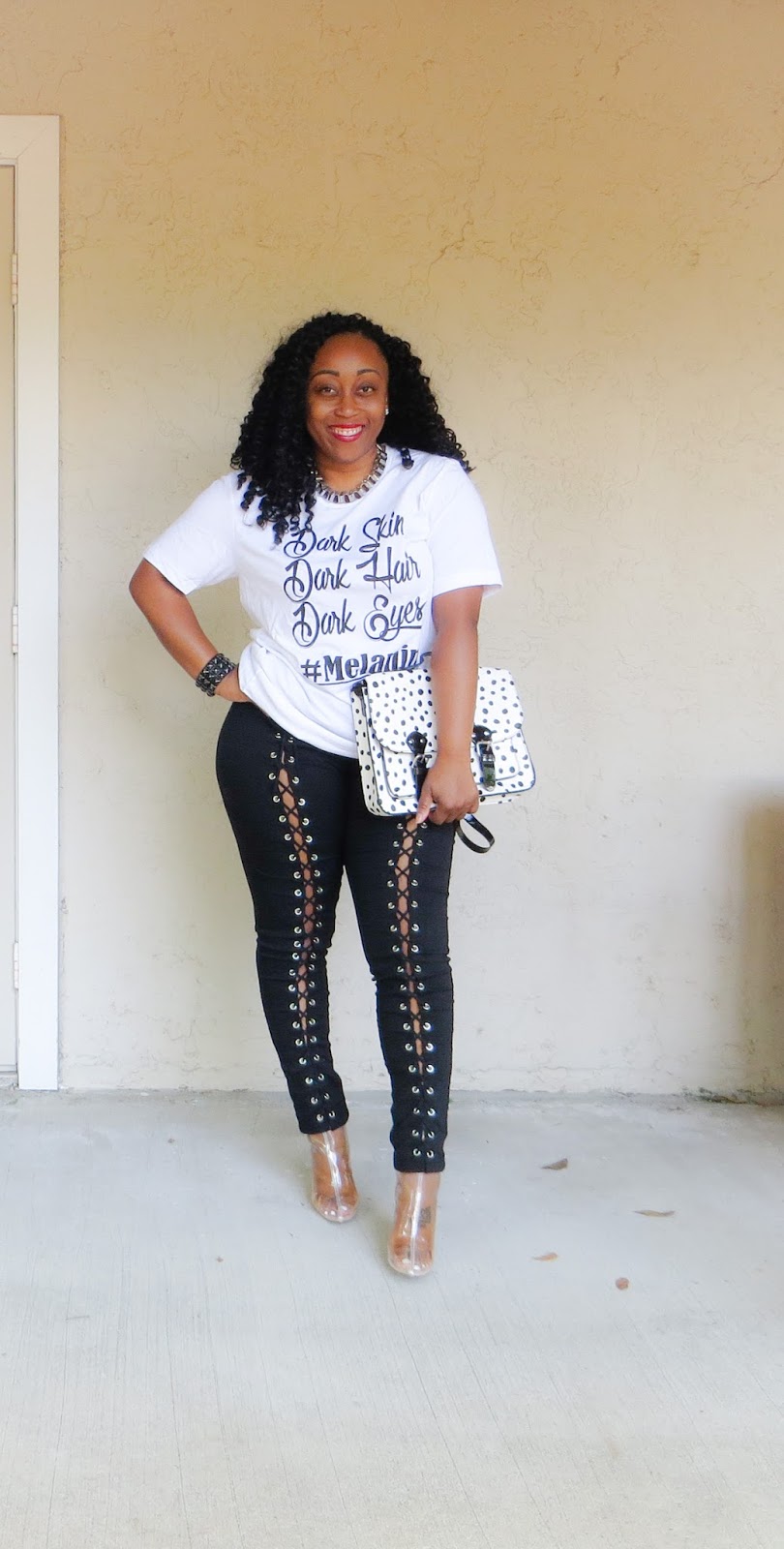 perspex heels outfit