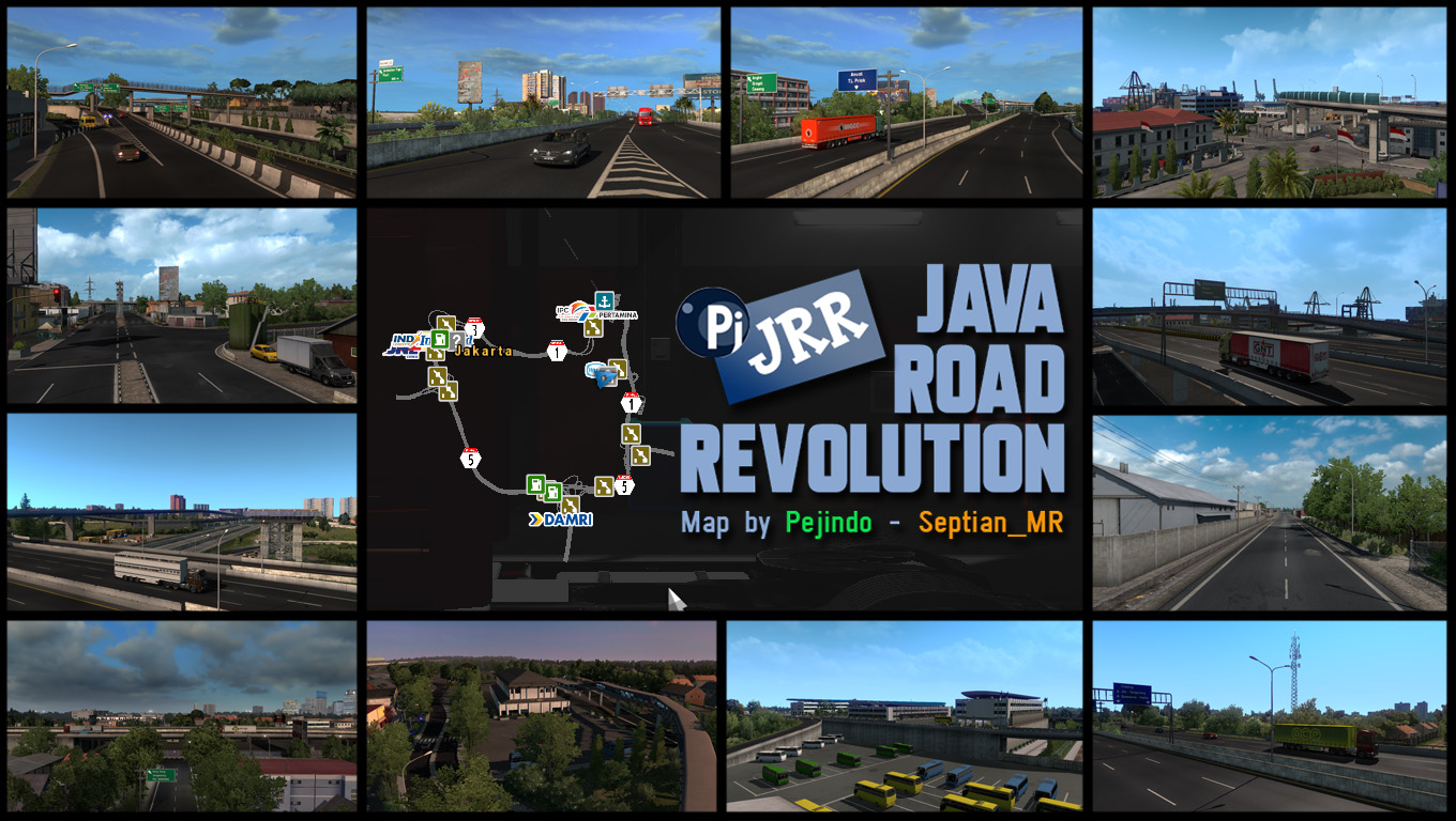 42. Pomezania map. Java road revolution. карта ява для етс 2. Truck simulator 2 моды машины (1.