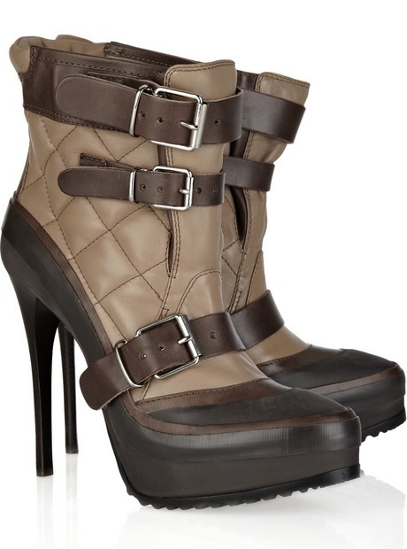 Burberry Quilted Leather Ankle Boots