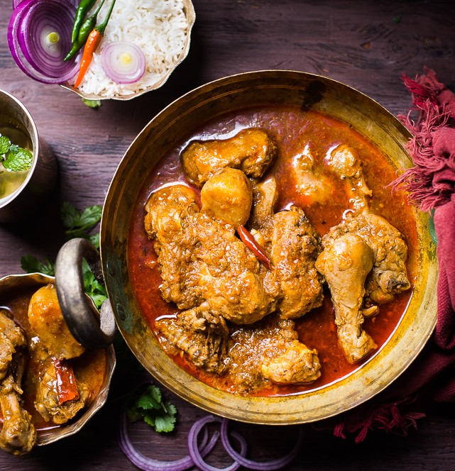 MURGIR LAL JHOL EASY BENGALI CHICKEN CURRY RECIPE