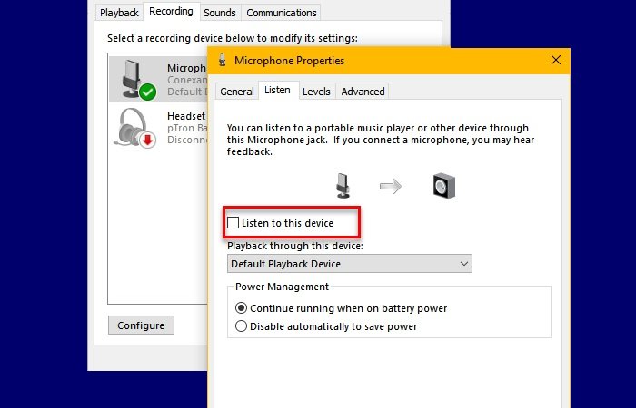 correction de l'écho dans les écouteurs sous Windows 10