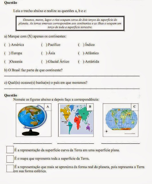 Educar X: Atividades de geografia 4° ano do ensino fundamental