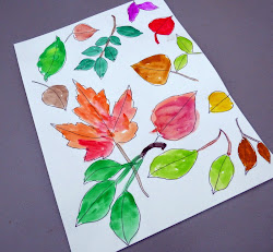 leaves paint children leaf trace plants crafts nature watercolor fall activity write names identify helping extension could