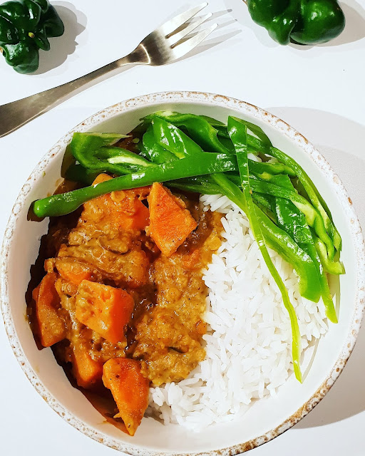 dahl indien aux lentilles corail et patate douce végétarien